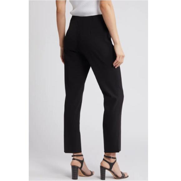 New HALOGEN Women's Black High Waist Side Slit Straight Leg Pants Size 18 - Picture 2 of 7